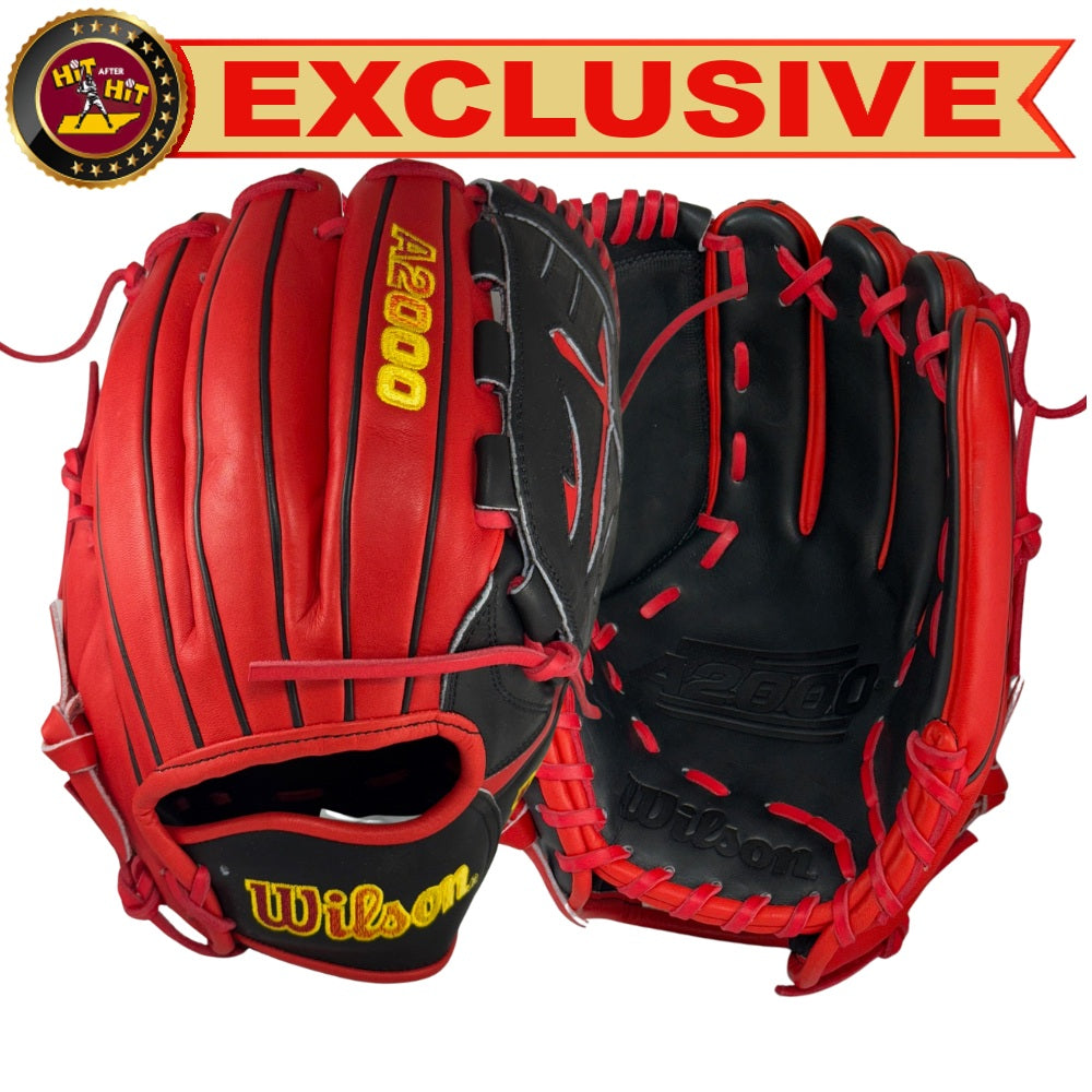 Wilson Custom A2000® B23 Red and Black 12” Pitcher’s Baseball Glove