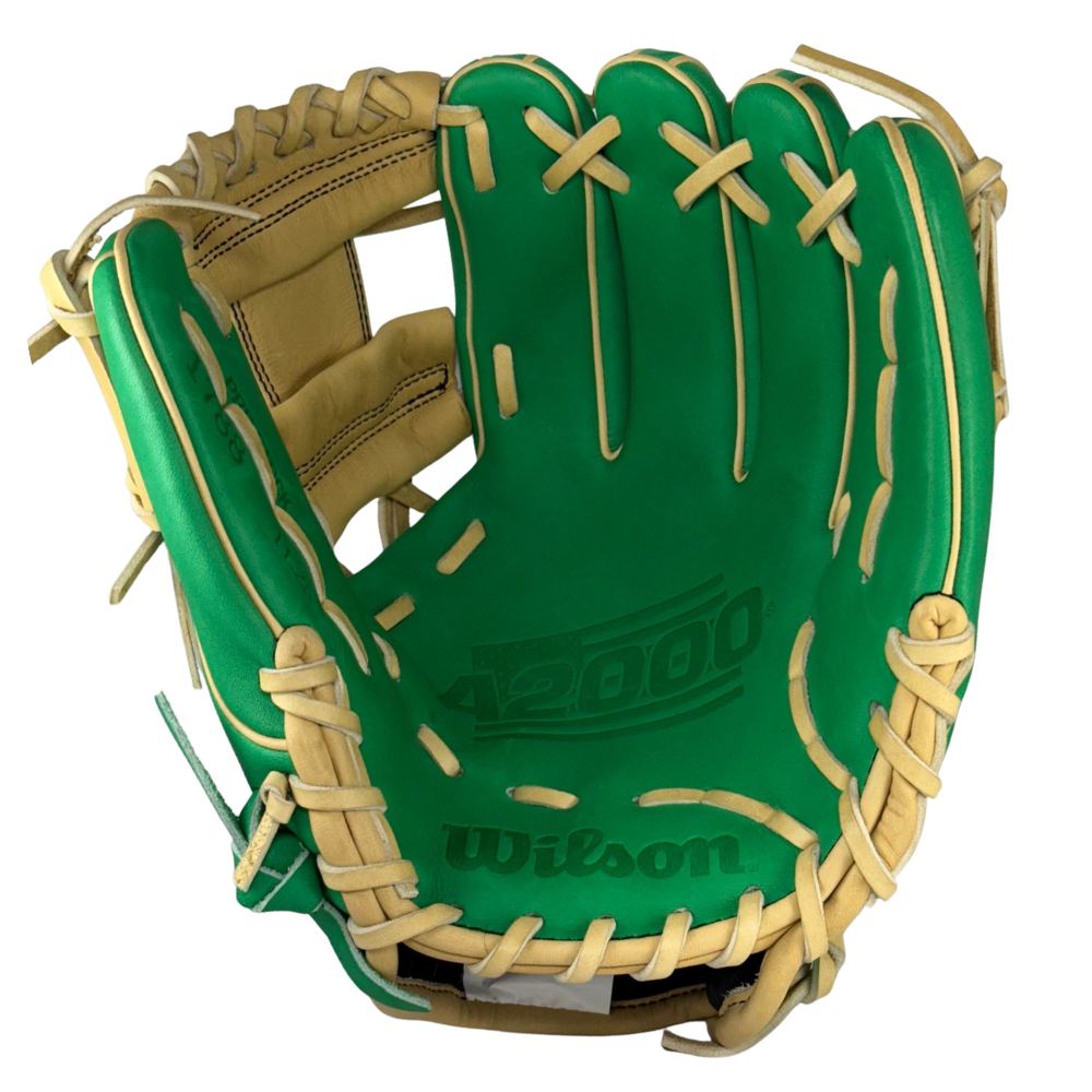 Wilson Custom Kelly Green and Blonde A2000 PF88 11.25” Infield Baseball Glove