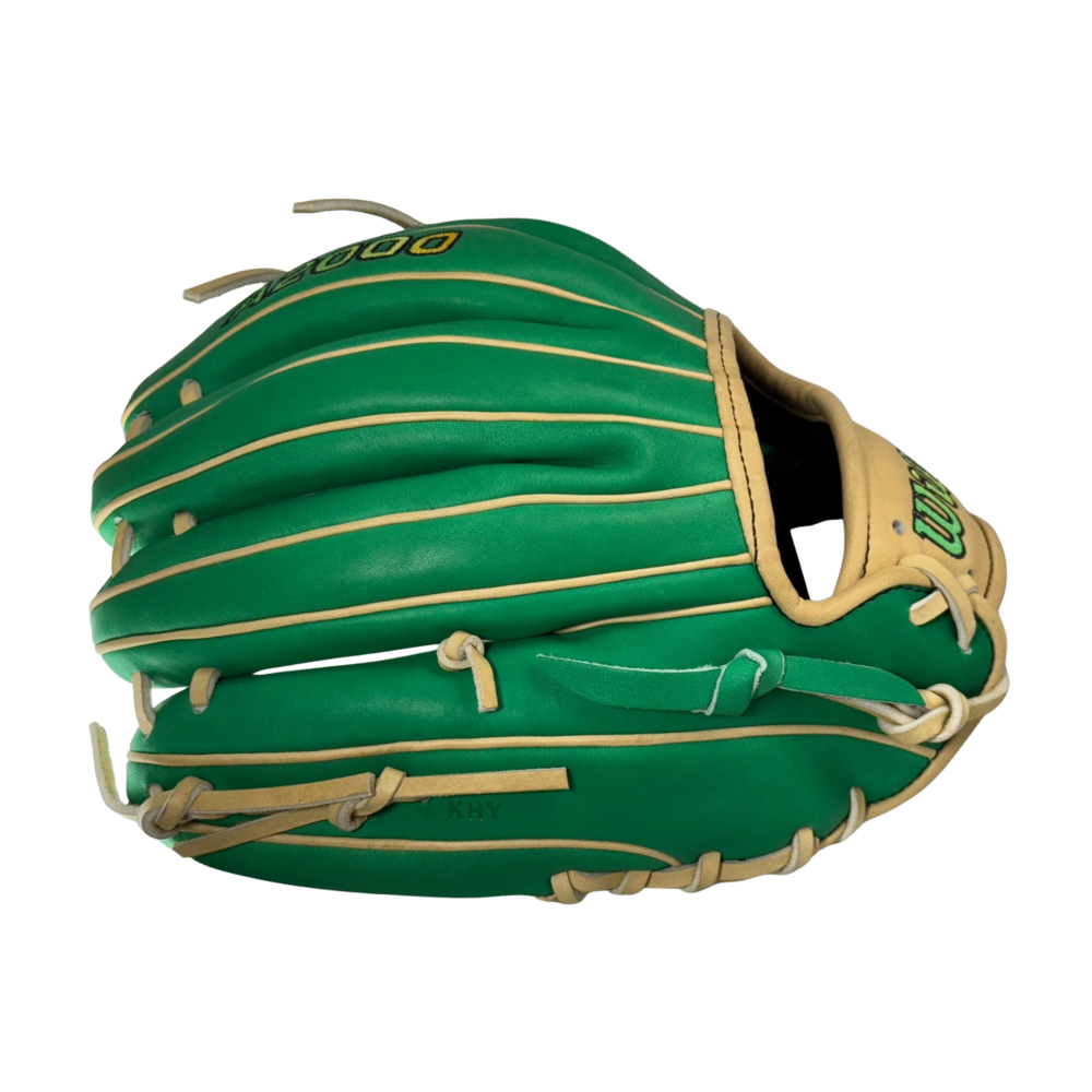 Wilson Custom Kelly Green and Blonde A2000 PF88 11.25” Infield Baseball Glove