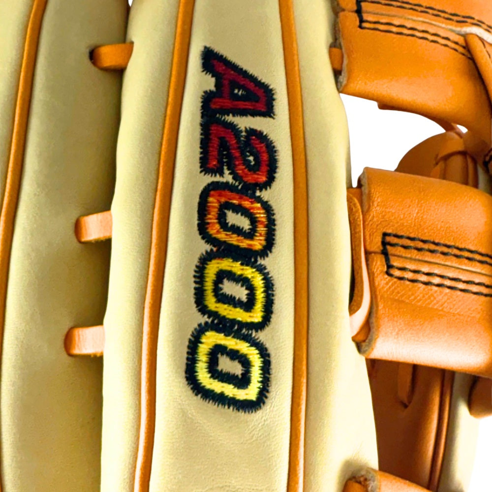 Wilson Custom A2000 Blonde and Orange Tan 1750 12.5” Outfield Baseball Glove