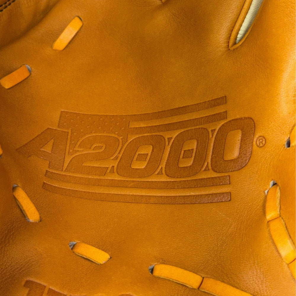 Wilson Custom A2000 Blonde and Orange Tan 1750 12.5” Outfield Baseball Glove