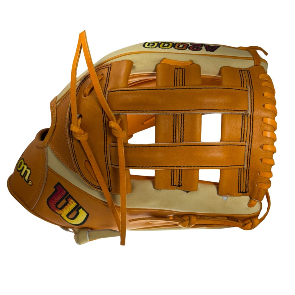 Wilson Custom A2000 Blonde and Orange Tan 1750 12.5” Outfield Baseball Glove