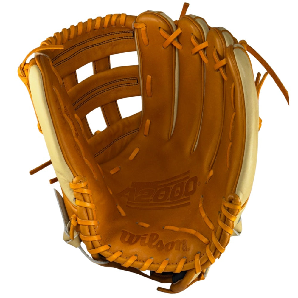 Wilson Custom A2000 Blonde and Orange Tan 1750 12.5” Outfield Baseball Glove
