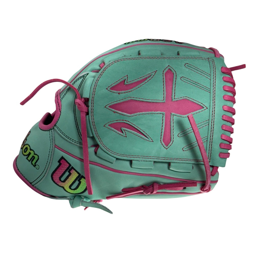 Wilson Custom A2000® B23 Seafoam and Pink 12” Pitcher’s Baseball Glove