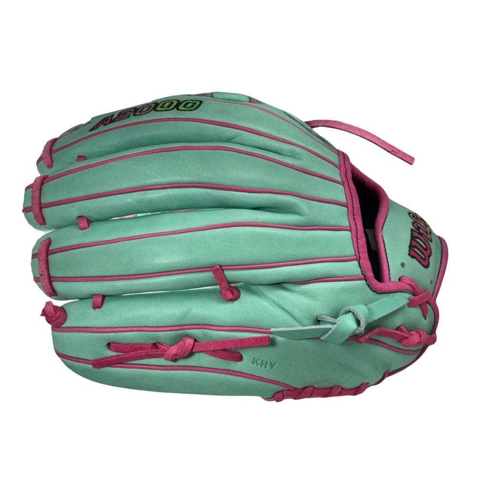 Wilson Custom A2000® B23 Seafoam and Pink 12” Pitcher’s Baseball Glove
