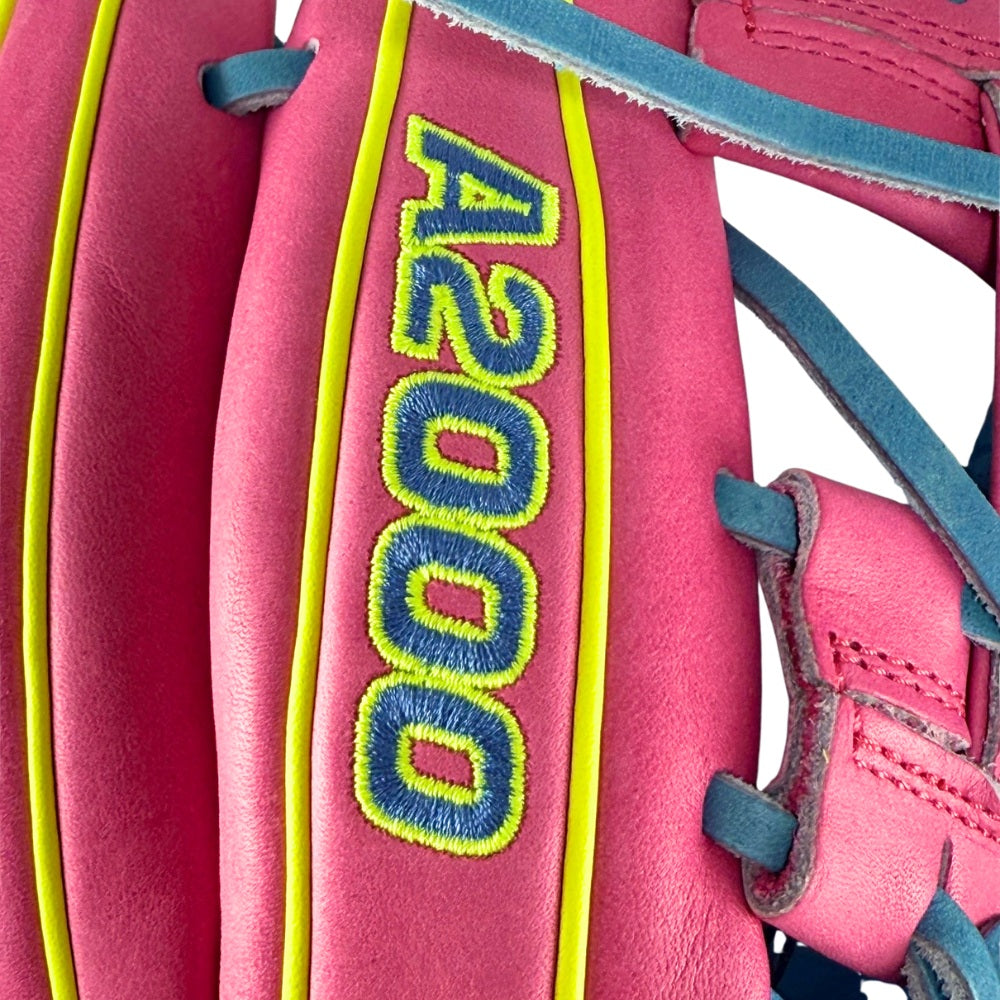 Wilson Custom A2000 1786 Pink and Victory Blue 11.5" Infield Glove