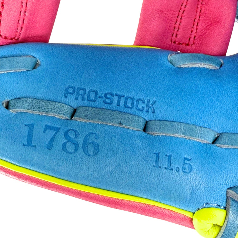 Wilson Custom A2000 1786 Pink and Victory Blue 11.5" Infield Glove