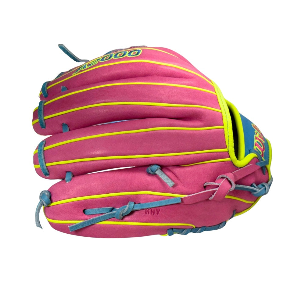 Wilson Custom A2000 1786 Pink and Victory Blue 11.5" Infield Glove