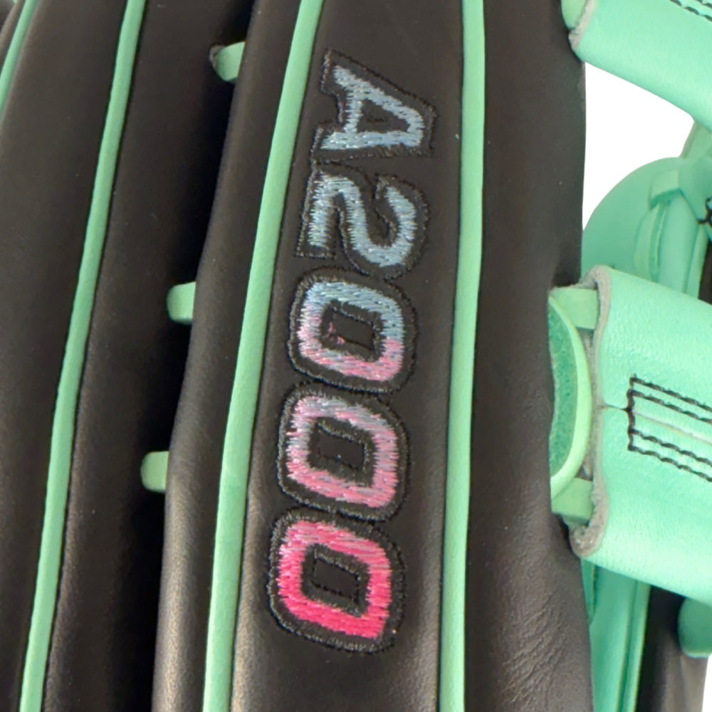 Wilson Custom A2000 PF50 Black and Seafoam 12.25" Outfielder Glove