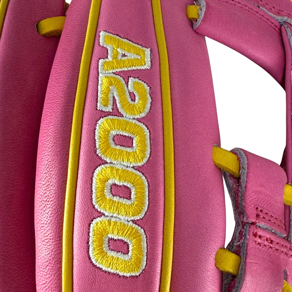 Wilson Custom A2000 1786 Pink and Yellow Gold 11.5" Infield Glove