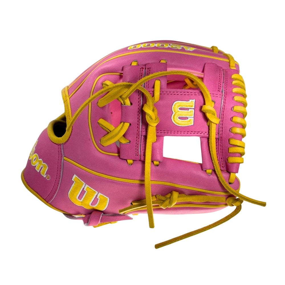 Wilson Custom A2000 1786 Pink and Yellow Gold 11.5" Infield Glove