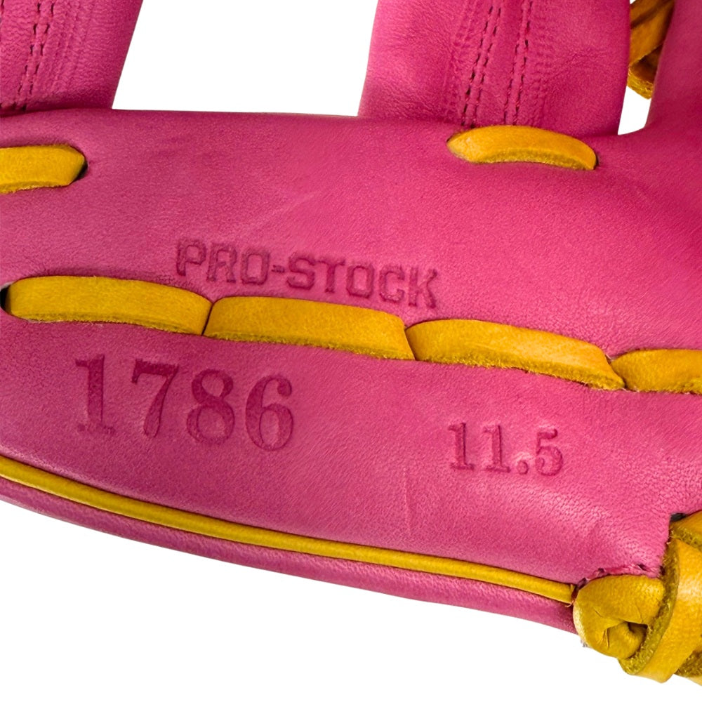 Wilson Custom A2000 1786 Pink and Yellow Gold 11.5" Infield Glove