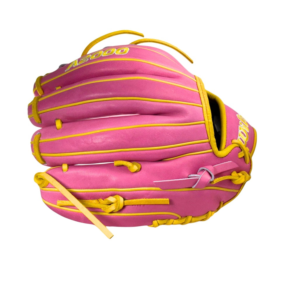 Wilson Custom A2000 1786 Pink and Yellow Gold 11.5" Infield Glove