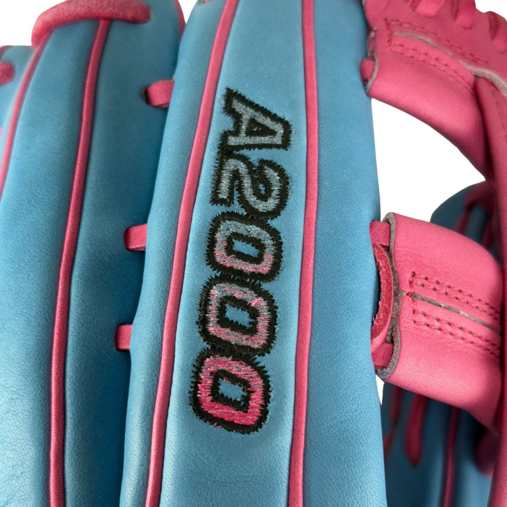 Wilson Custom A2000 PF50 Victory Blue and Pink 12.25" Outfielder Glove