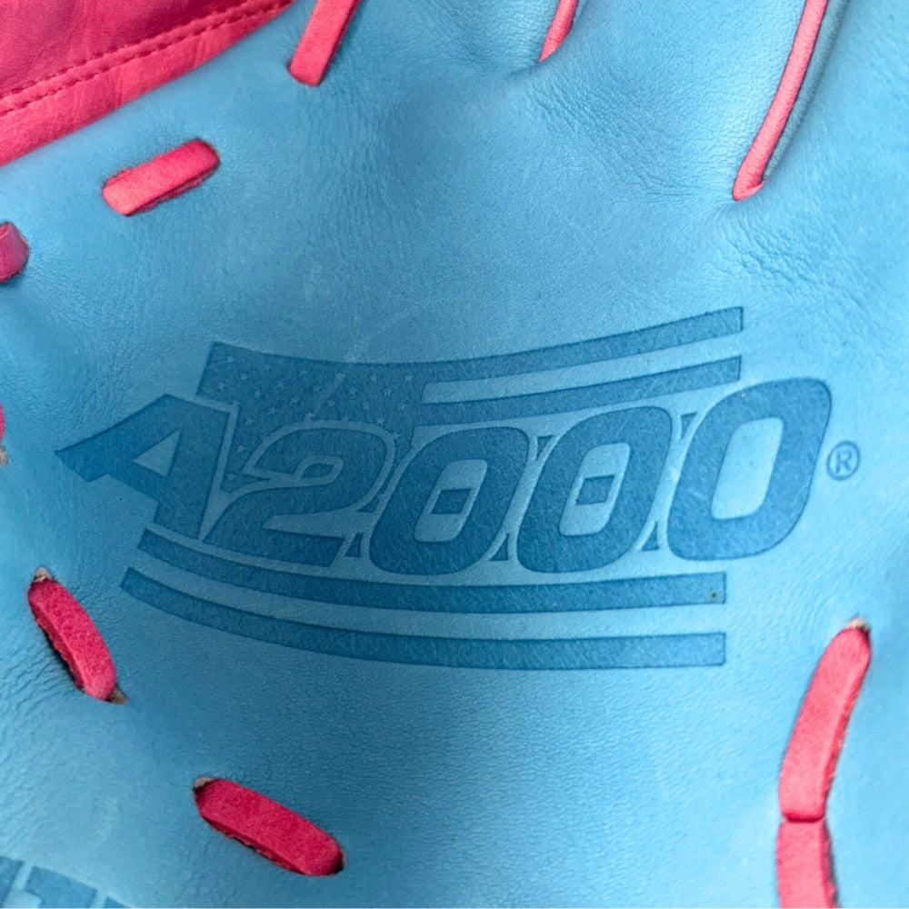 Wilson Custom A2000 PF50 Victory Blue and Pink 12.25" Outfielder Glove