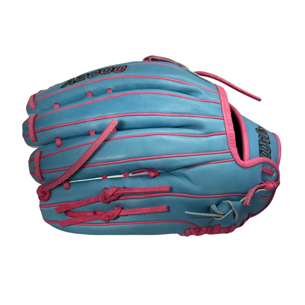 Wilson Custom A2000 PF50 Victory Blue and Pink 12.25" Outfielder Glove