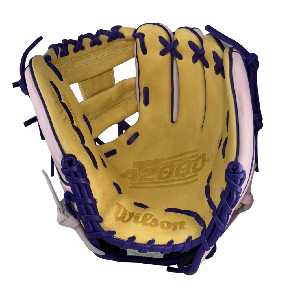 Wilson Custom A2000 PF11 Lavender and Blonde 11" Infield Glove