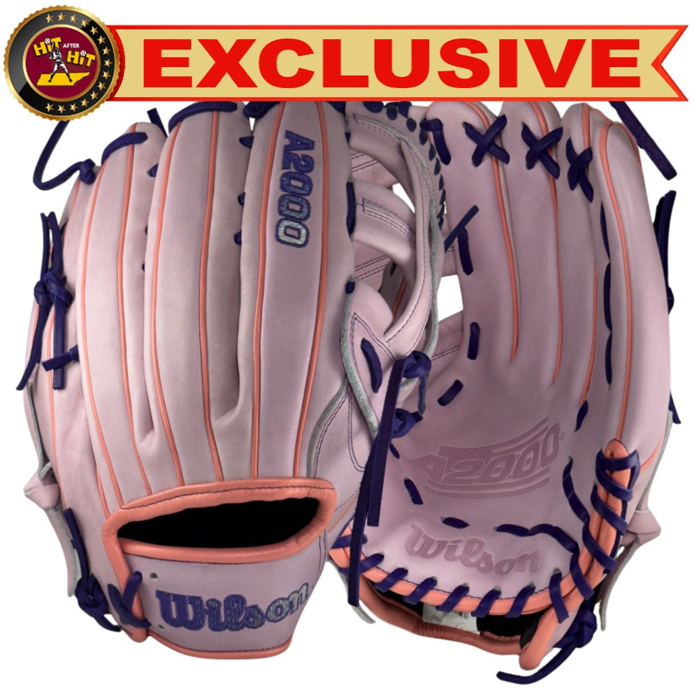 Wilson Custom A2000 Lavender, Pink, and Purple 1750 12.5” Outfield Baseball Glove