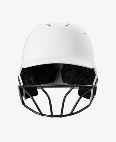 EVOSHIELD XVT 2.0 MATTE WHITE BATTING HELMET WITH FACEMASK: WB5725706
