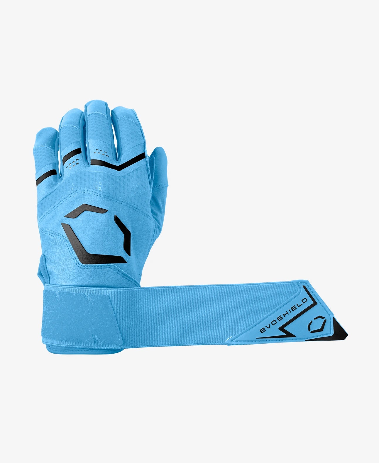 EvoShield Adult Carbyne Victory Blue Batting Gloves with Strap: WB5746508