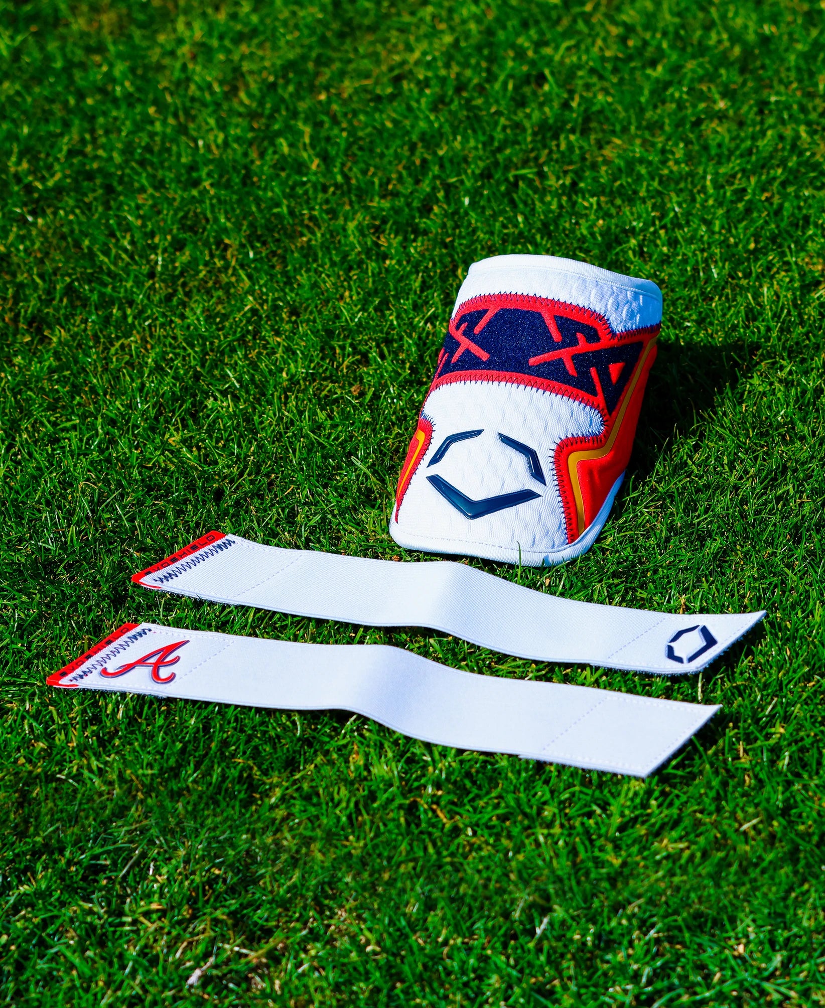 EvoShield PRO-SRZ 2.0 ON FIELD COLLECTION BATTER'S ELBOW GUARD: BRAVES