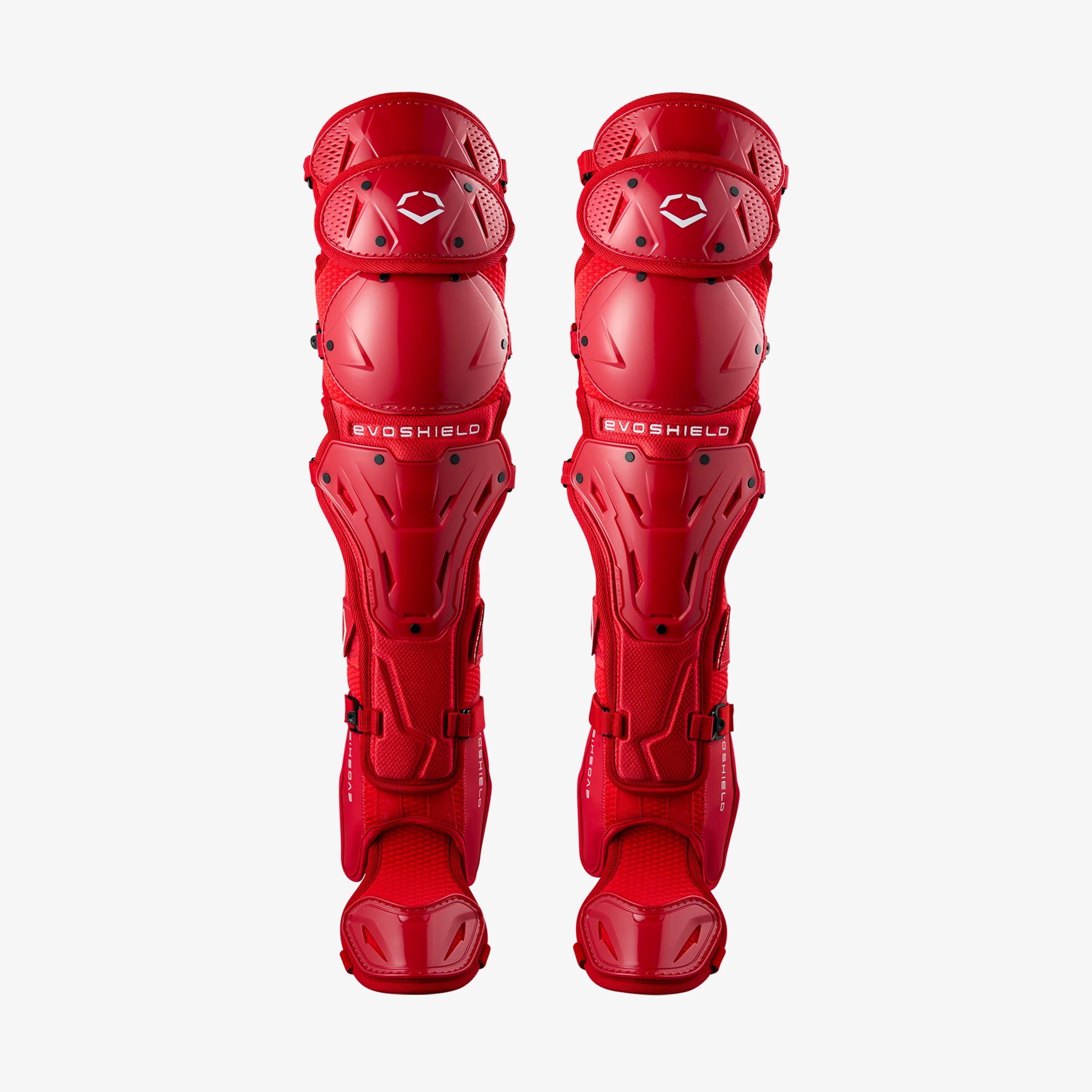 EvoShield Pro-SRZ™ 2.0 Baseball Adult Red Catcher’s Leg Guards: WB5762905AD