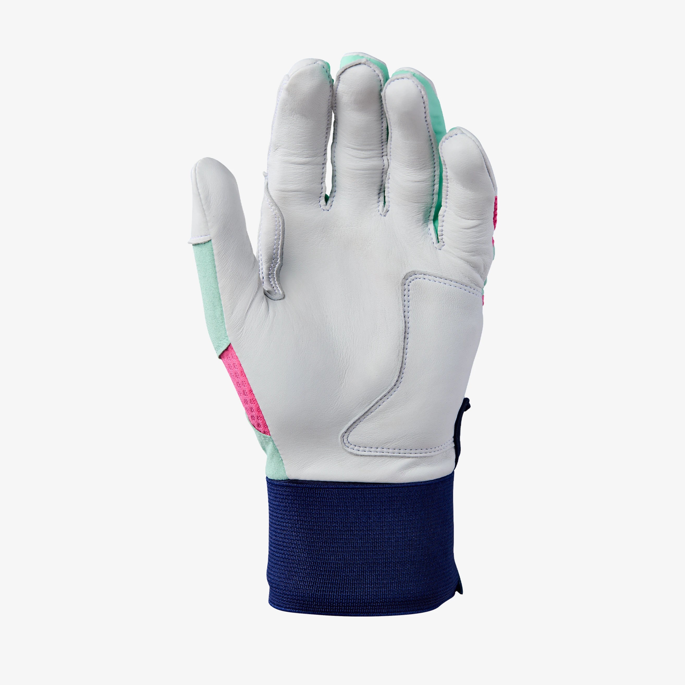 EvoShield Adult Navy/Seafoam Carbyne Batting Gloves with Strap: WB5774801