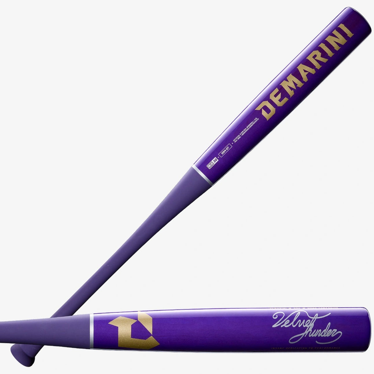 2027 DeMarini Velvet Thunder D54 Wood Composite (-3) BBCOR Baseball Bat: WBD2724010