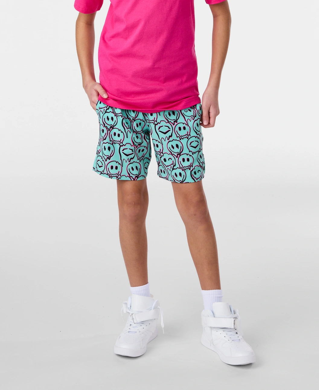 Evoshield Youth Happy Melt Seafoam Woven Shorts