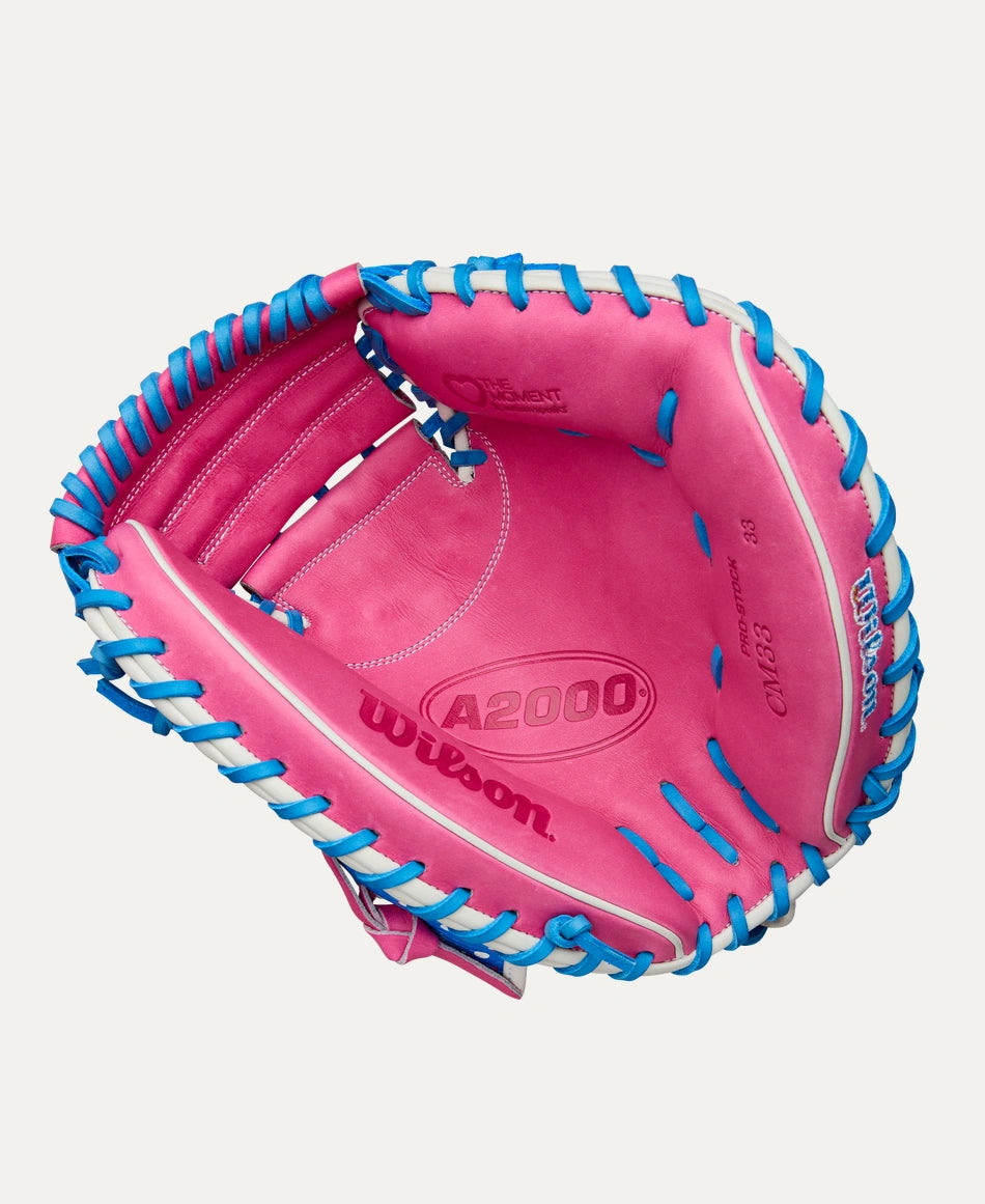 Wilson 2025 Love the Moment™ A2000® CM33SS 33” Baseball Catcher’s Mitt: WBW10344333