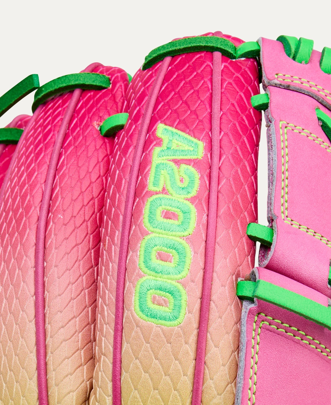 Wilson 2025 Cherry Limeade A2000® B2SS 12” Pitcher’s Baseball Glove: WBW10408112