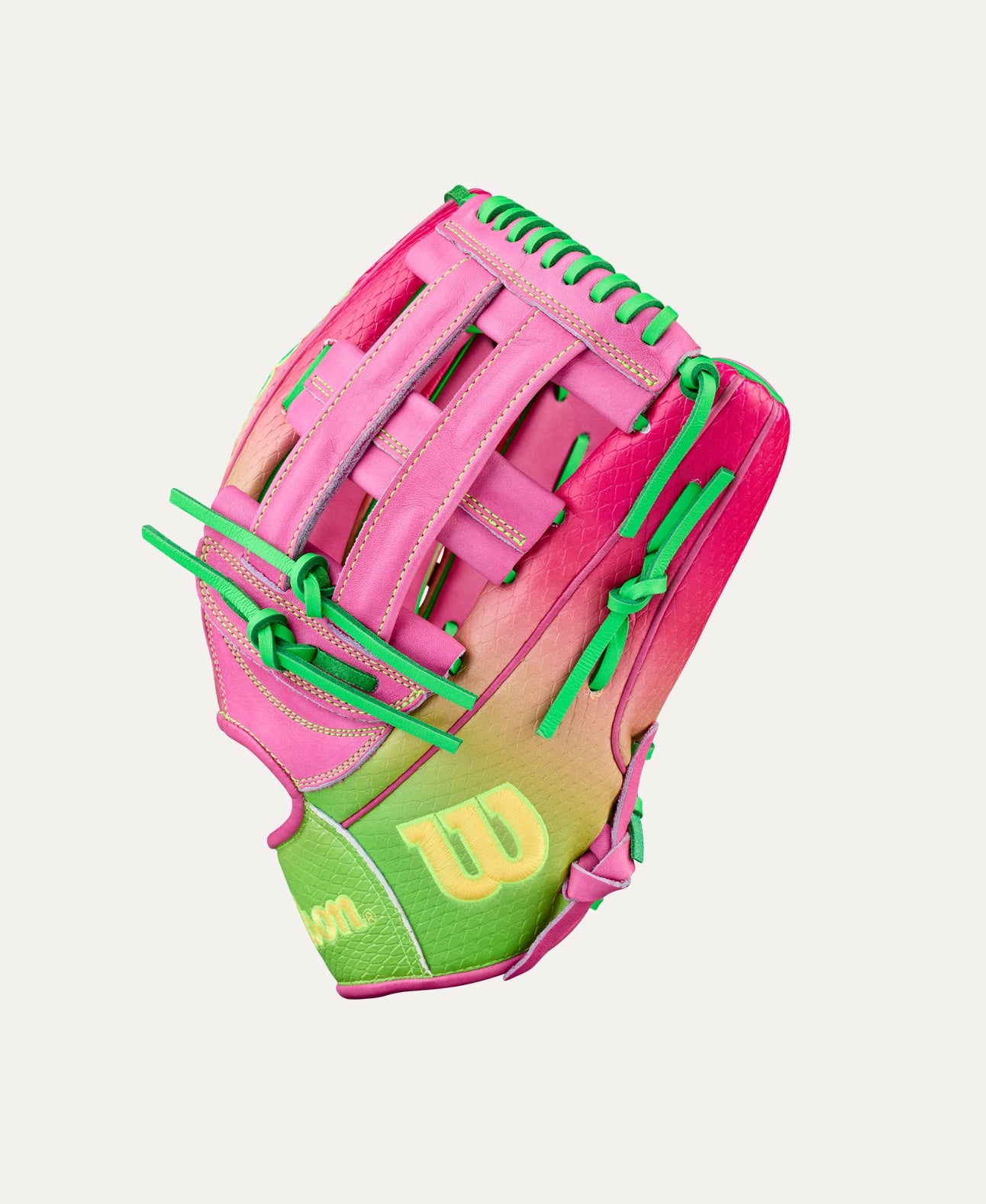 Wilson 2025 Cherry Limeade A2000® 1777SS 12.75 Outfield Baseball Glove: WBW1040831275