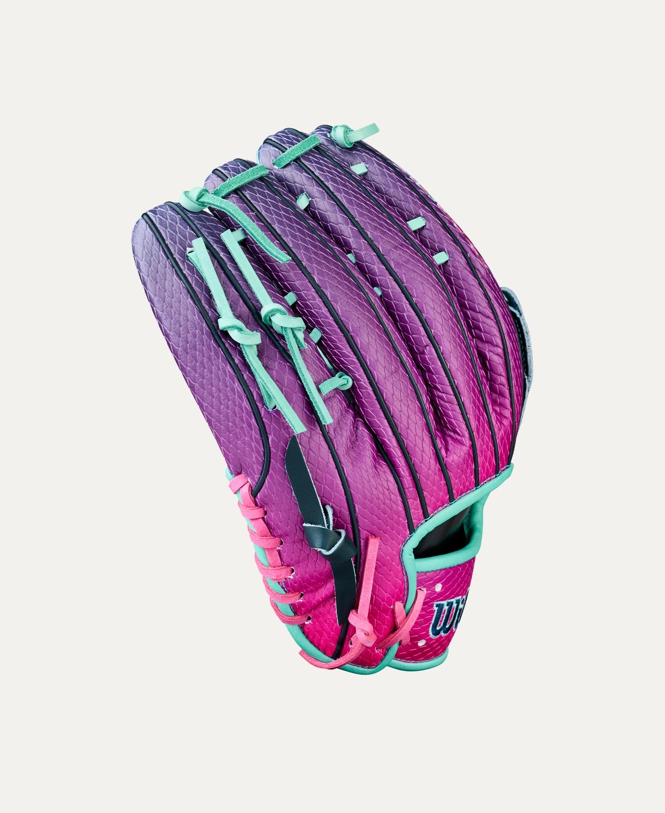 Wilson 2025 Grape Flamingo A2000® 1750SS 12.5” Outfield Baseball Glove: WBW104088125