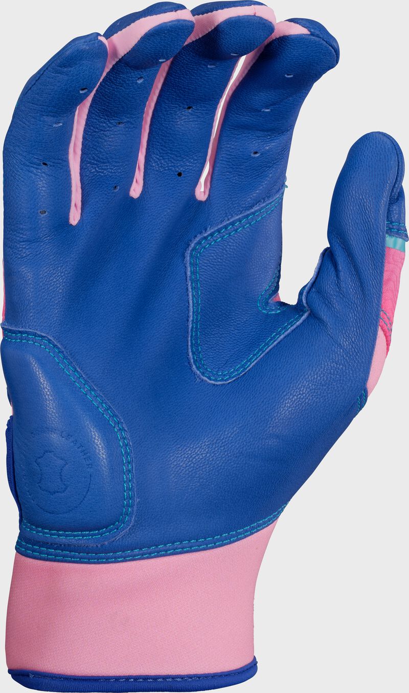 Rawlings Workhorse Youth Royal/Pink Fun Burst Batting Gloves