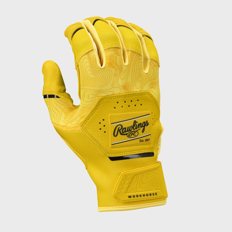 Rawlings Workhorse Adult Yellow Batting Gloves