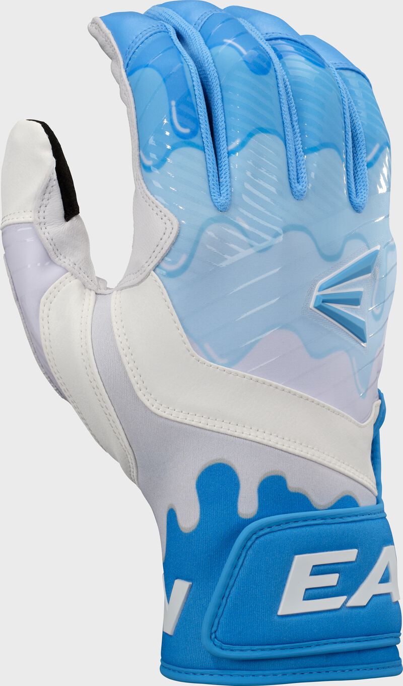 Easton Youth Walk-Off Ethos Drip Batting Gloves: White/Blue