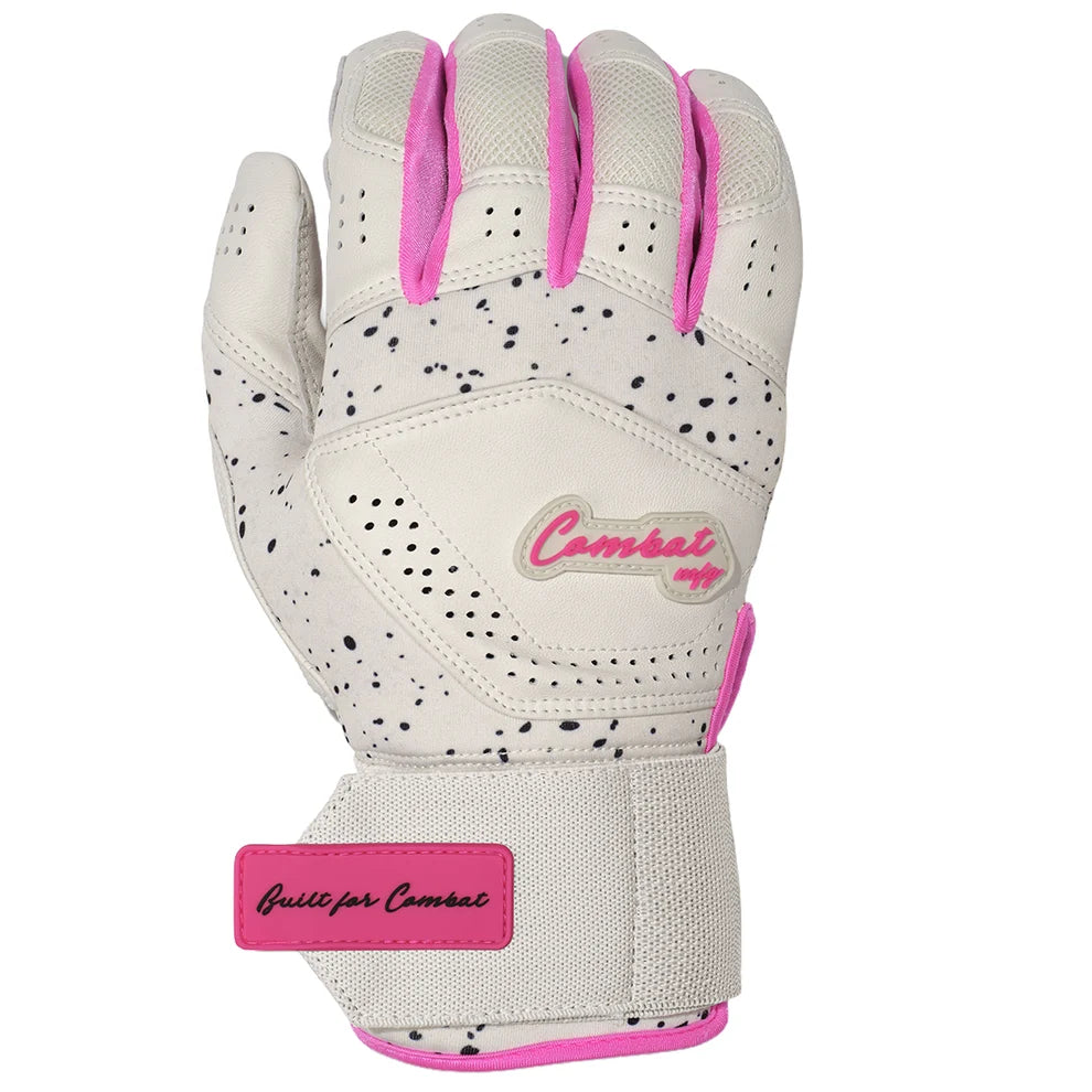 Combat MFG Cookie Jar Adult Long Strap Batting Gloves: White