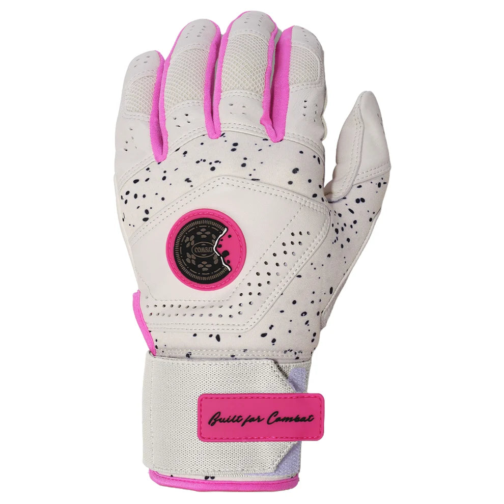 Combat MFG Cookie Jar Adult Long Strap Batting Gloves: White
