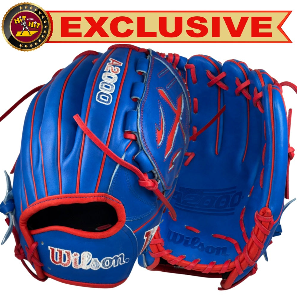 Wilson Custom A2000® B23 Royal and Red 12” Pitcher’s Baseball Glove
