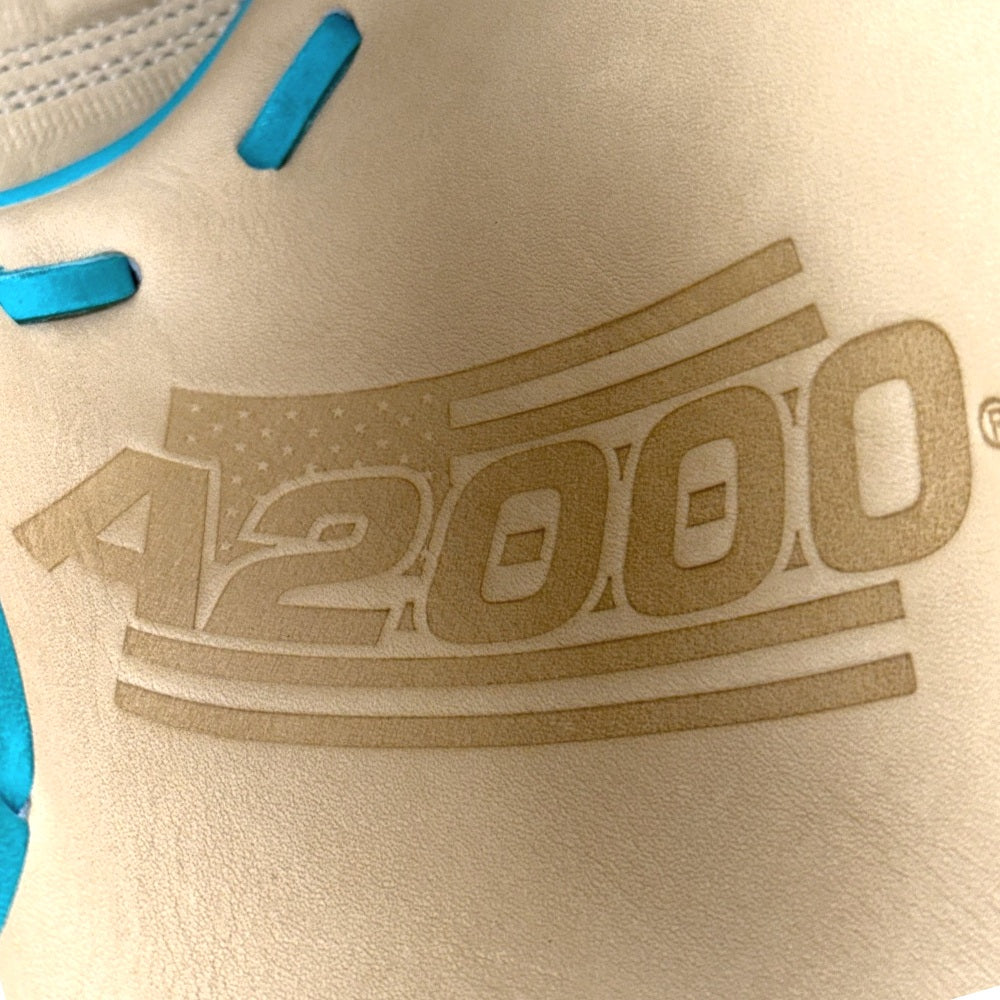 Wilson Custom A2000 2820 Teal and Blonde 12.25” Baseball First Base Mitt