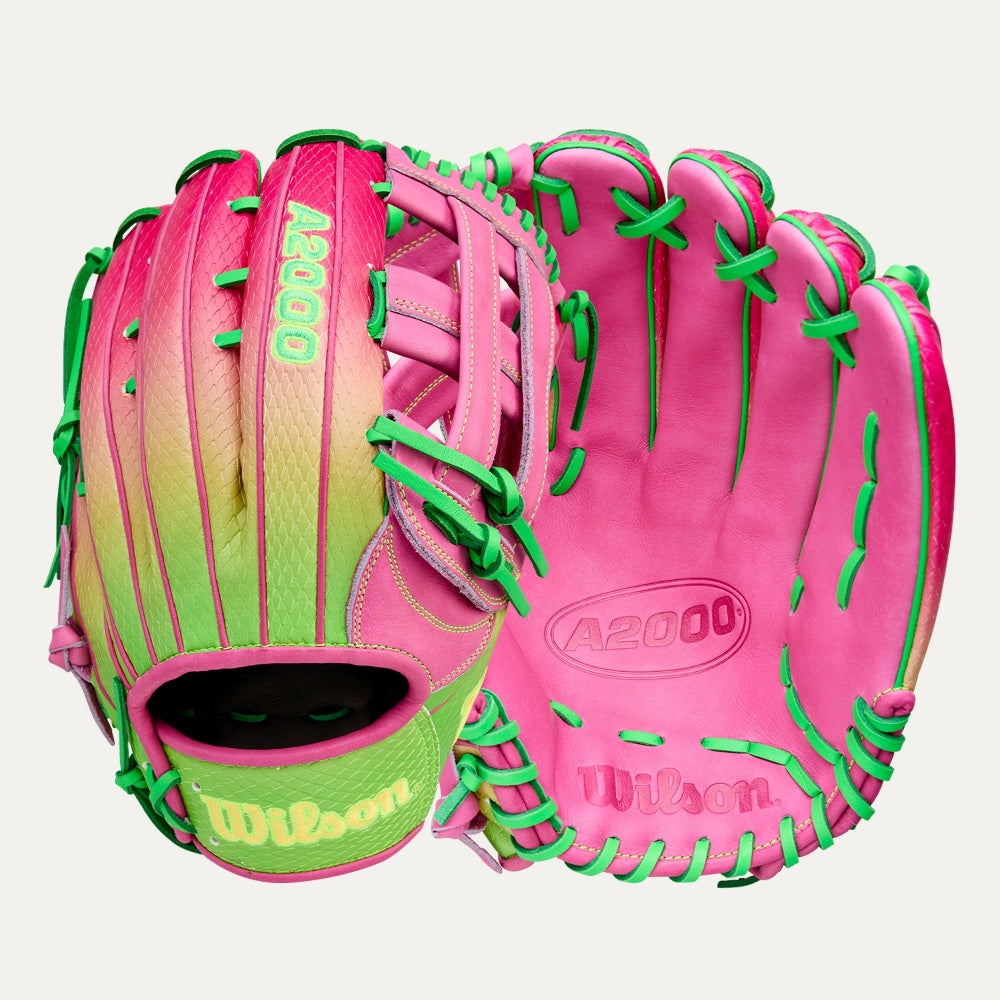 Wilson 2025 Cherry Limeade A2000® 1777SS 12.75 Outfield Baseball Glove: WBW1040831275