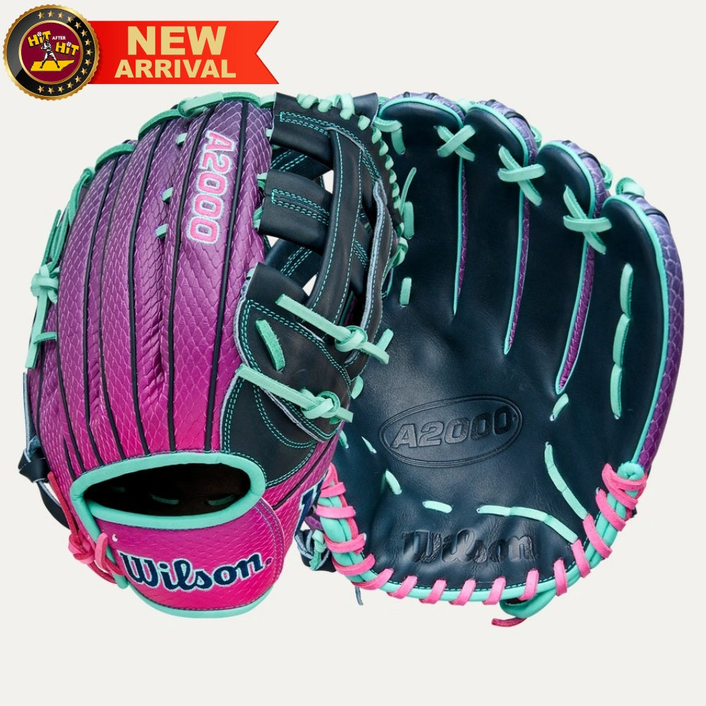 Wilson 2025 Grape Flamingo A2000® 1750SS 12.5” Outfield Baseball Glove: WBW104088125