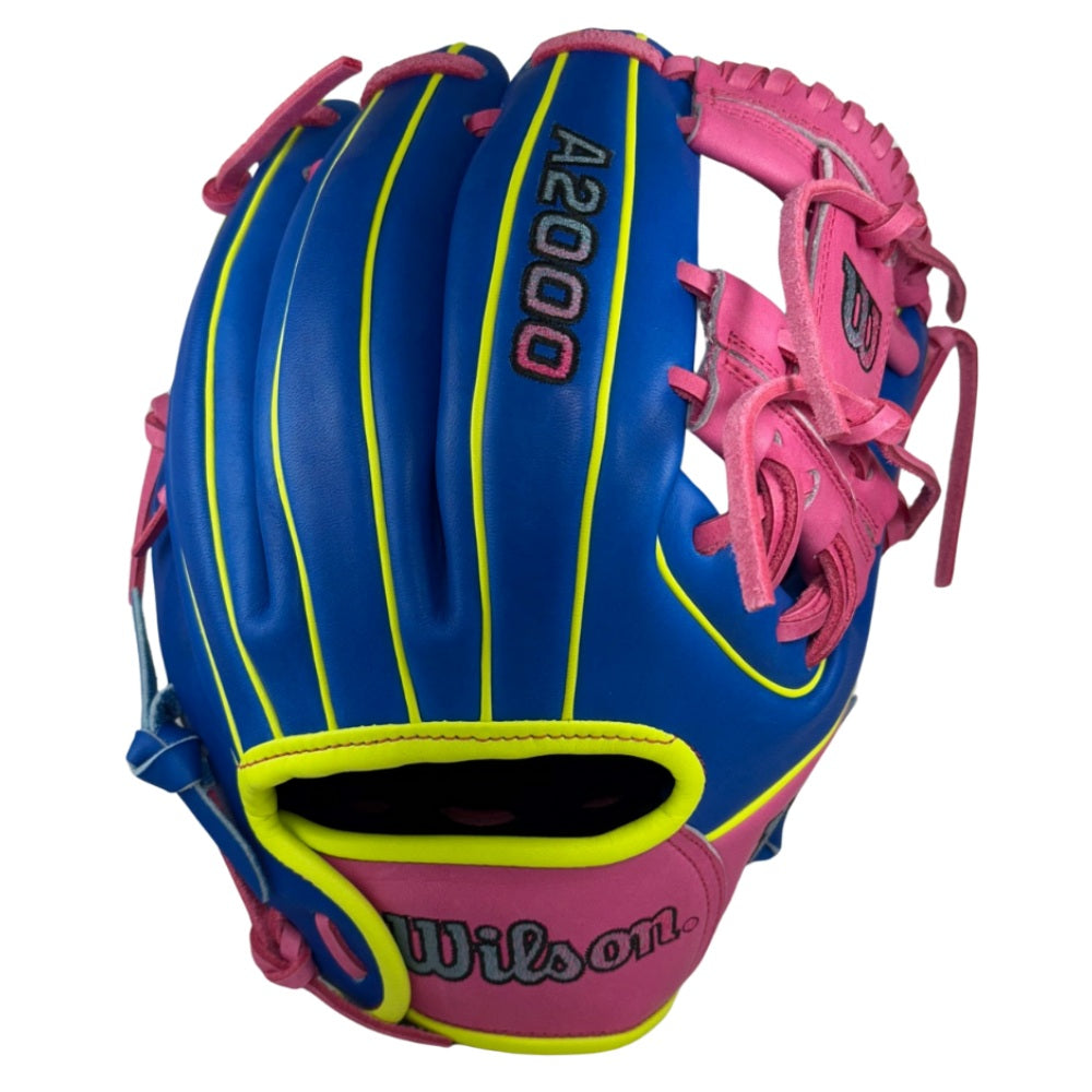 Wilson Custom A2000 DP15 Royal and Pink 11.5" Infielders Glove
