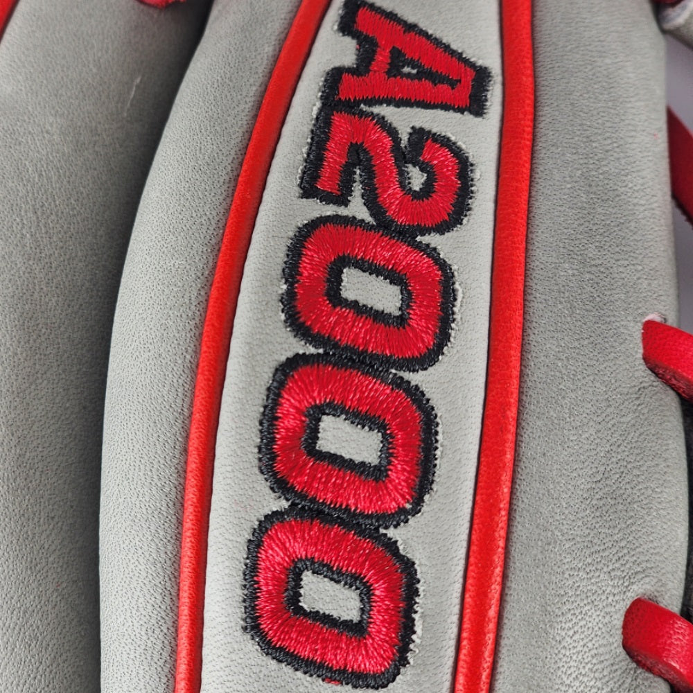 Wilson Custom Gray, White, and Red A2000 DP15 11.5" Infielders Glove