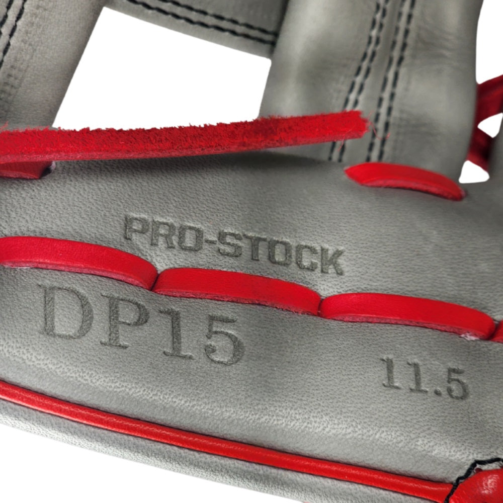 Wilson Custom Gray, White, and Red A2000 DP15 11.5" Infielders Glove