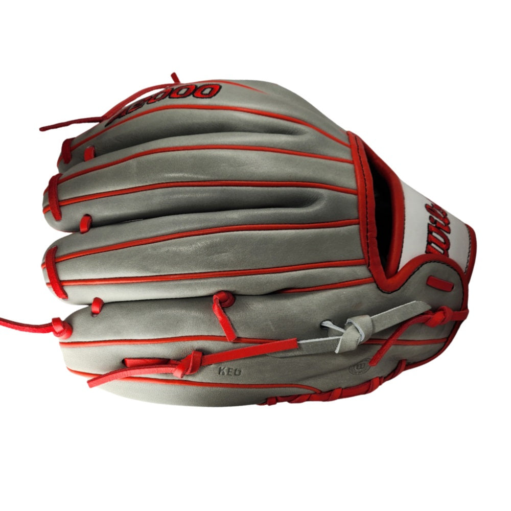 Wilson Custom Gray, White, and Red A2000 DP15 11.5" Infielders Glove