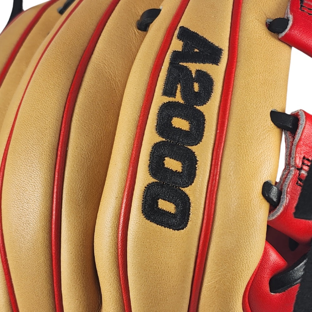 Wilson Custom Vintage Tan and Red A2000 PF11 11” Infield Baseball Glove