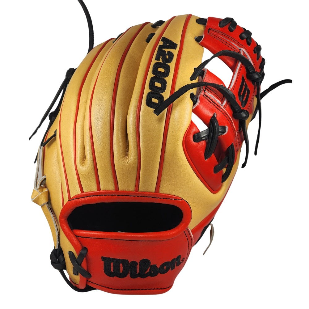 Wilson Custom Vintage Tan and Red A2000 PF11 11” Infield Baseball Glove