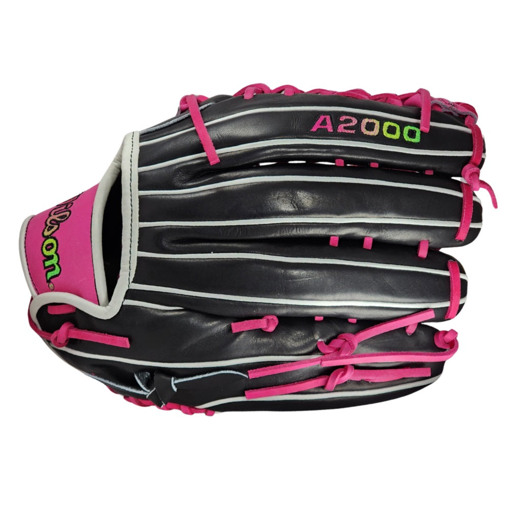 Wilson Custom Black and Flamingo Pink A2000 PF92 12.25" Outfield Glove