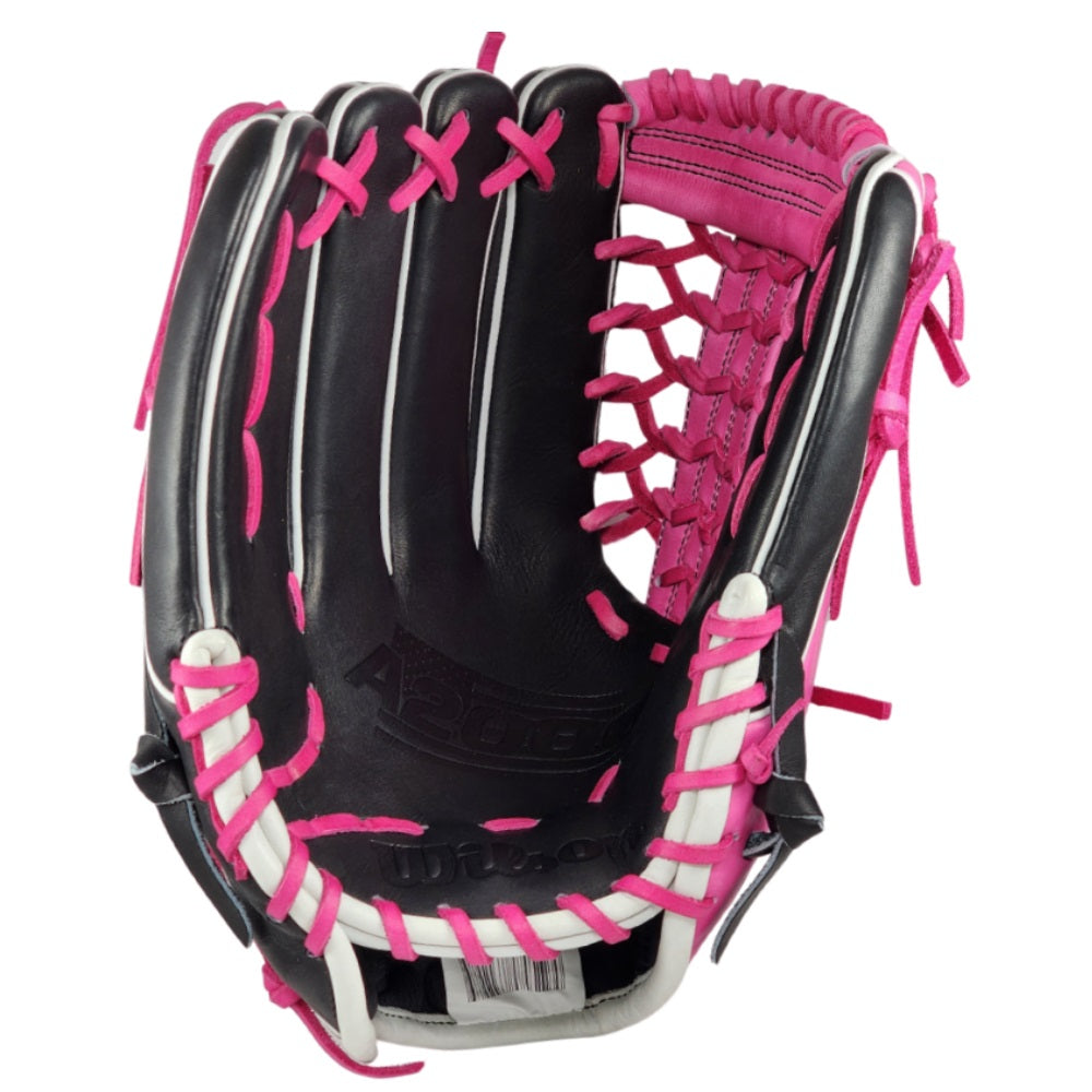 Wilson Custom Black and Flamingo Pink A2000 PF92 12.25" Outfield Glove